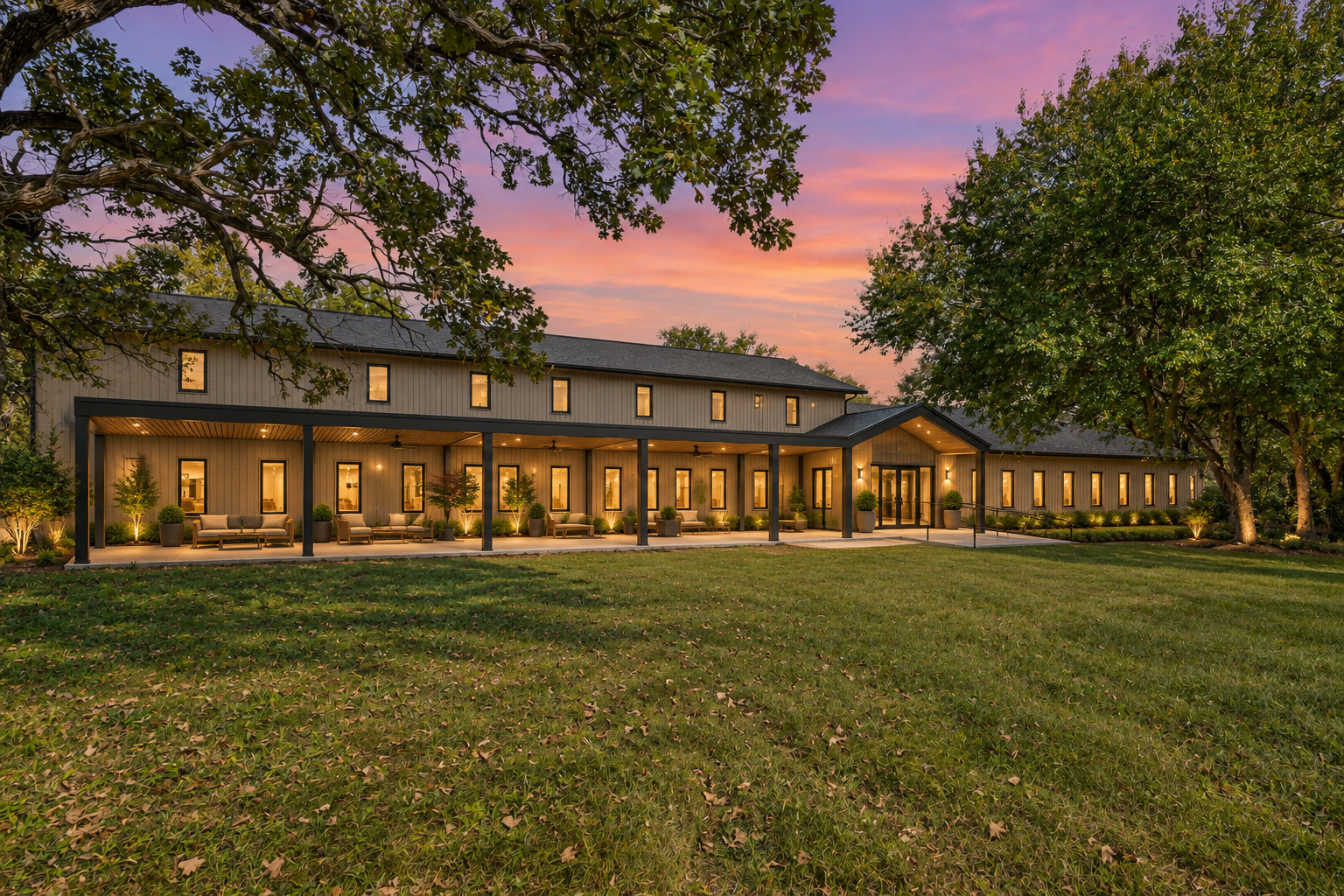 ColorBIn property front with pergola